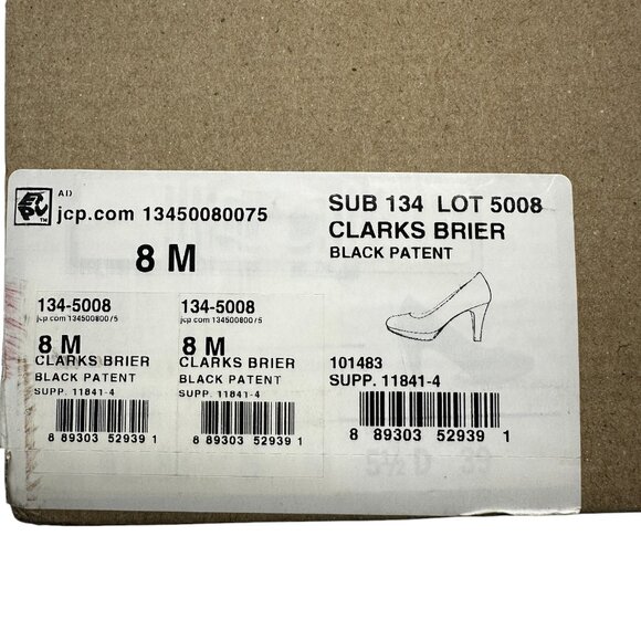 Clarks Brier Soft Cushion Black Patent Heels (8M) - Picture 10 of 10